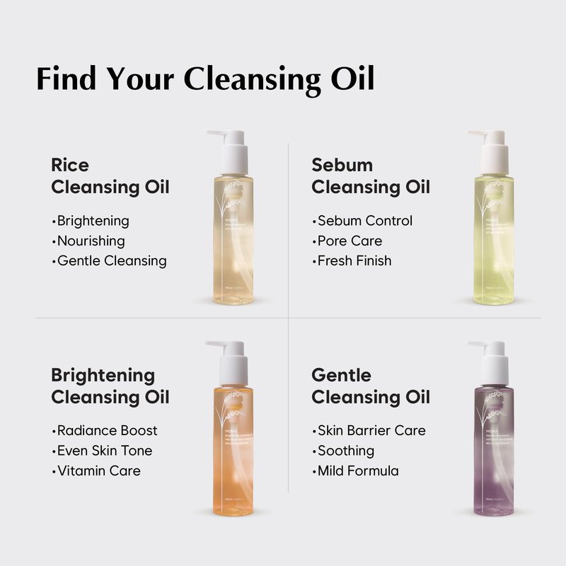 MIDHA Sebum Cleansing Oil with rice bran & tea tree,5.07fl.oz/150ml, Gentle Makeup Remover, Hydrating, Lightweight, Plant-Based, Tea Tree, Sebum Control, Moisturising, First-Step Cleanser