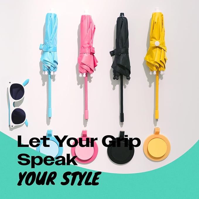 On The Grip 3 in 1 Magnetic Umbrella Sunshade Collapsible Expandable Phone Grip & Stand - Elegant Magsafe Compatible Phone Holder for Secure Grip and Hands-Free Viewing (Sky Blue)