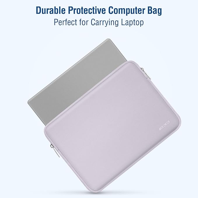 MOSISO Laptop Case 13.3 inch, 13-13.3 inch Laptop Sleeve Bag Compatible with MacBook Air/Pro 13/Pro 14 M5 M4 M3 M2 M1, HP Dell ASUS Lenovo, Neoprene Computer Sleeve Bag with Small Case, Dusty Lilac