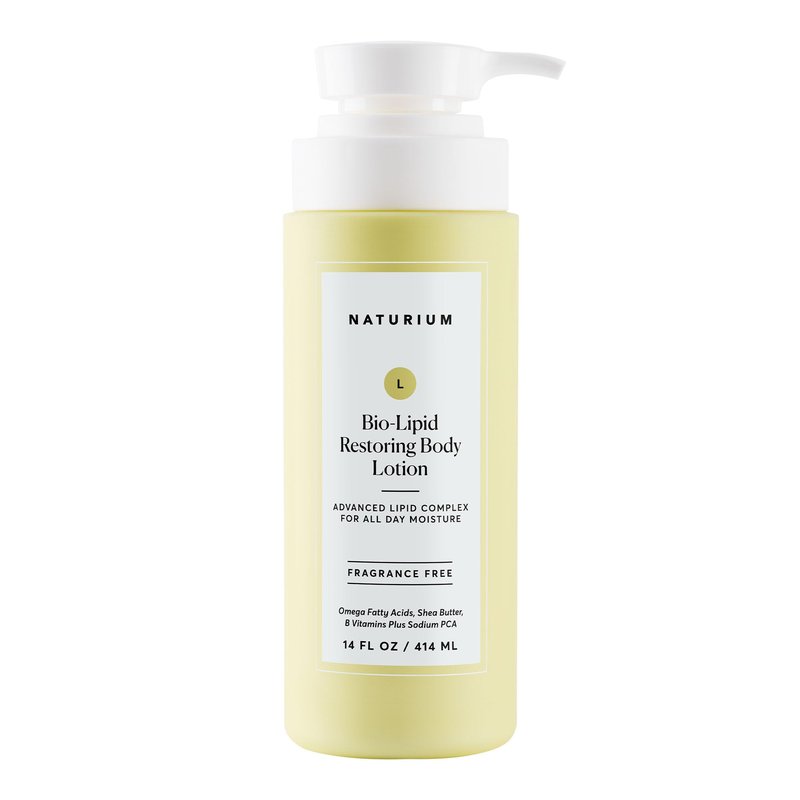Naturium Bio-Lipid Restoring Moisturizing Body Lotion with Shea Butter, Fragrance Free, 14 oz (Duo 2-Pack)