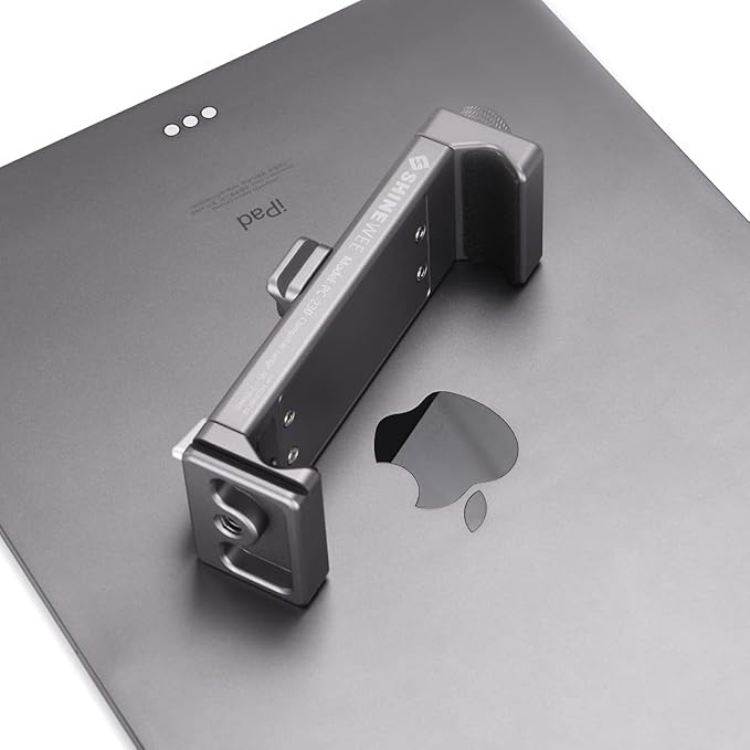 SHINEWEE Full Metal Tablet Tripod Holder - Compatible with iPad mini/Air/Pro | 1/4" Screw & Arca-Swiss Dovetail Mounts | Universal Tablet Clamp Adapter
