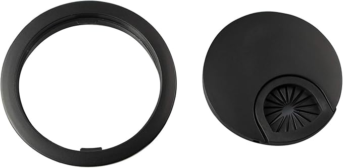 aoozleny Desk Grommet for Wire Organizer,PC Computer Desk Plastic Grommet Cord, Tidy Cable Hole Cover Organizers,2 Pack (53mm, Black)