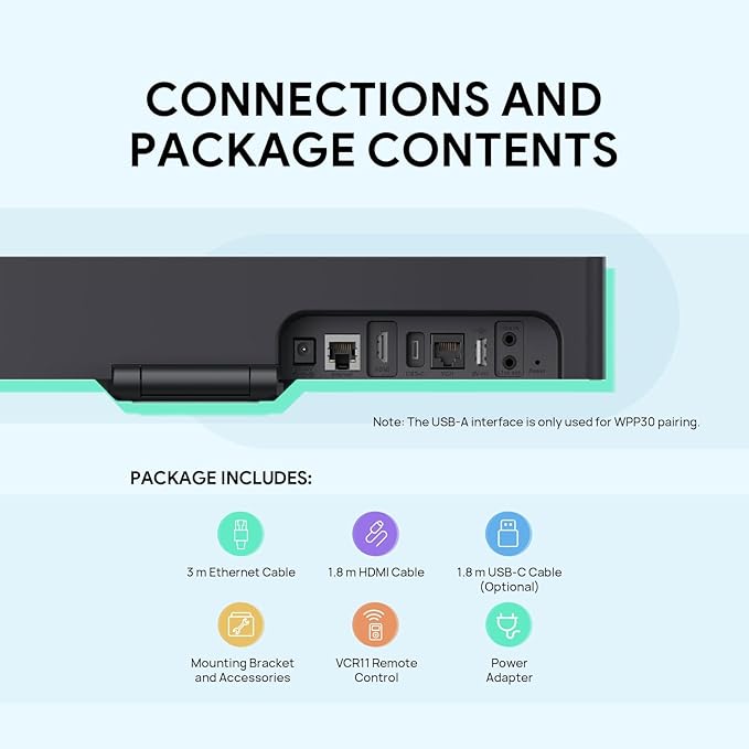 Yealink MeetingBar A10 4K Video Conference Room System with 120 Wide Angle Camera AI Auto Framing Conference Webcam with 8 Mics Arrays Speaker Tracking Noise Cancellation Teams Zoom Certified