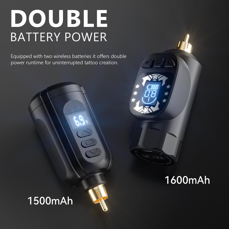 HAWINK Tattoo Pen Kit Rotary Gun Machine with Tattoo Power Supply 20Pcs Cartridge 7 inks 154KITP199-1