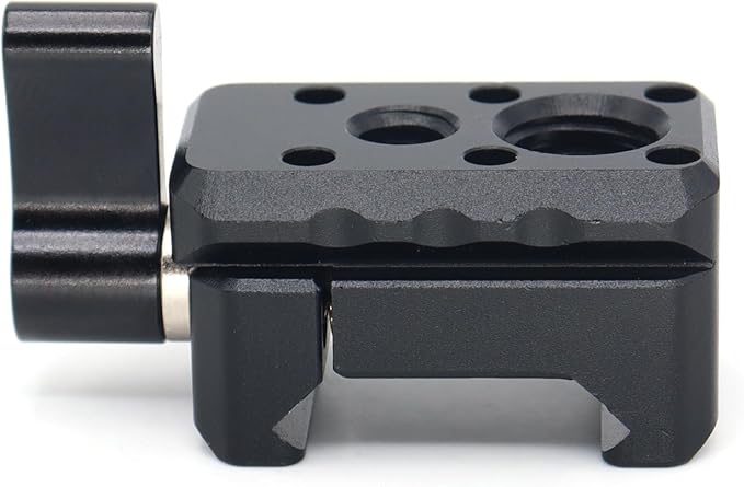 SZJELEN NATO Clamp Adapter,NATO Rail Lock Clamp Mount Quick Release with 1/4" 3/8" ARRI Thread for Camera Cage Handle Monitor LED Light Microphone Cold Shoe Magic Arm (Purple)