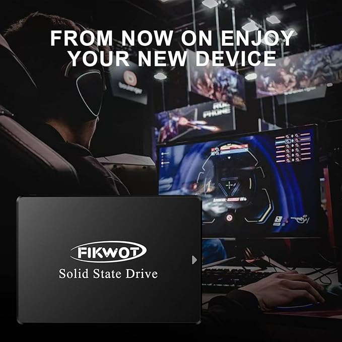 Fikwot FS810 256GB SSD, 2.5" SSD SATA III 6Gb/s, Solid State Drives, Up to 560MB/s, 3D NAND TLC Flash, Internal SSD for Desktops and Laptops(Black)