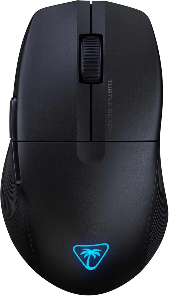 Turtle Beach Pure Air Wireless RGB Gaming Mouse, Ultra-Light 54g Ergonomic Design, 26000 DPI Optical Sensor, 125-Hour Rechargeable Battery, Dual Wireless + Bluetooth, Titan Optical Switches – Black