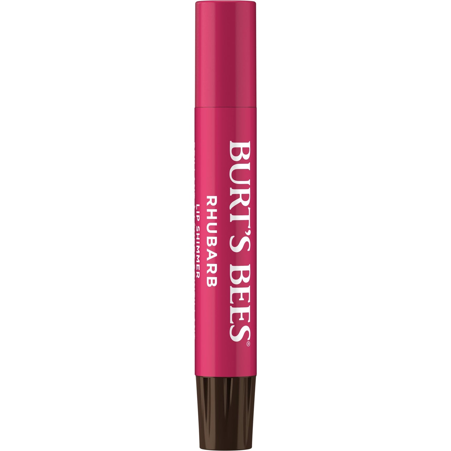 Burt's Bees Shimmer Lip Tint Set, Mothers Day Gifts, Tinted Lip Balm Stick, Moisturizing for All Day Hydration with Natural Origin Glowy Pigmented Finish & Buildable Color, Rhubarb (4-Pack)