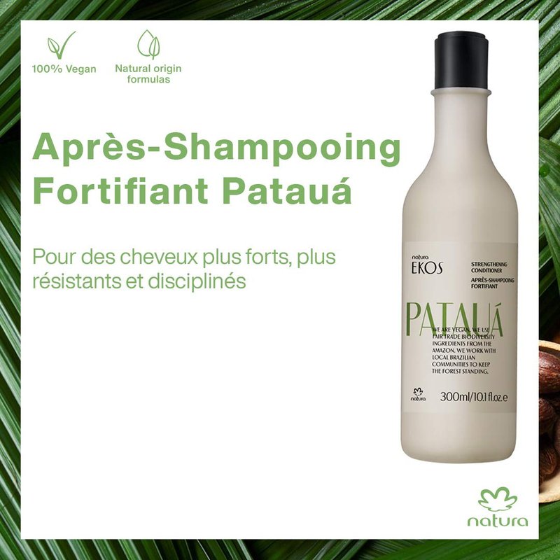 natura - Ekos Patauá Strengthening Conditioner - Repair & Renew Hair - Fortify Roots & Strands - Protein Rich - Vegan Hair Care - Brazilian Beauty Secrets - Personal & Self Care - 10.1 fl oz (300ml)