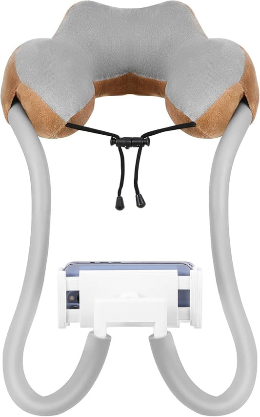 MoKo Neck Phone Holder, Lazy Gooseneck Phone Pillow Holder Bracket, 360°Rotate Phone Tablet Stand for 5.5-11" Device, fits iPhone 17/17 Air/17 Pro/17 Pro Max, iPhone 16/Pro/Pro Max/Plus, iPhone 15/Pro