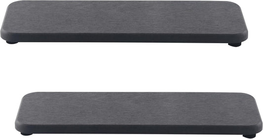 NiuYichee Water Absorbing Stone Trays - Modern Diatomite Soap Dish for Kitchen & Bathroom | 3.54" W x 9" L, Dark Gray