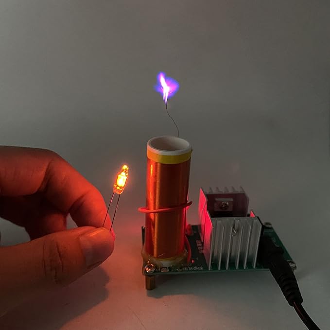 Yidab Tesla Coil Soldering Kit with Purple Arc & Bluetooth Music Sync | DIY Spark Generator for Science Experiments, Lighting Lamps, and Audio Visual Effects