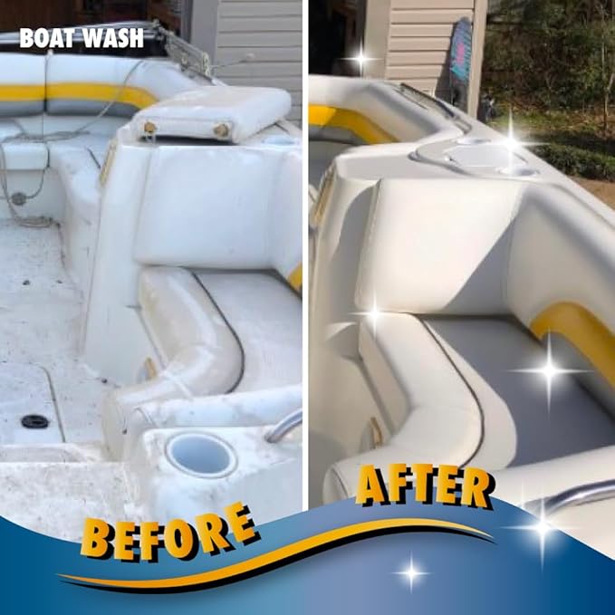 Booyah Clean Boat Wash – Only 4oz Per Gallon Super Concentrated Formula for Cleaning All Types of Watercraft – Meets EPA Safer Choice Direct Release Criteria