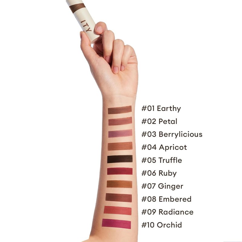 Velvet Matte Finish Lip Stain | Mousse Textured Lip Clay in Apricot - Rich Pigment, Conceals Lip Lines, 0.14 oz (4g)
