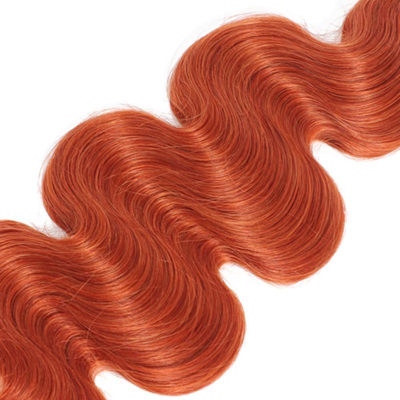Orange Bundles Human Hair Body Wave Bundles 14 16 18 Inch Unprocessed Brazilian Virgin Remy Hair 3 Bundle #350 Ginger Orange Body Wave Human Hair Extensions 50 Gram Per Bundle