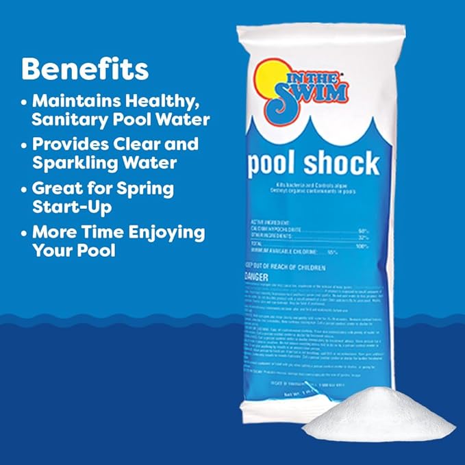 In The Swim Chlorine and Shock Bundle for Sanitizing Swimming Pools – Includes (2) 50 Pound Buckets of 3 Inch Stabilized Chlorine Tablets and 24 x 1 Pound Bags of 68% Cal-Hypo Pool Shock