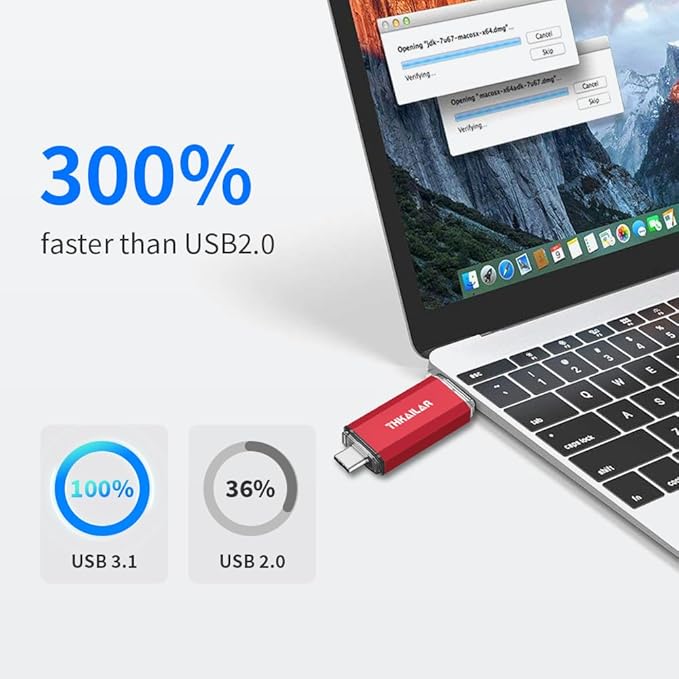 Thkailar 32GB 3 Pack FAT32 USB C Thumb Drive Compatible with iPhone 15 and Android Phone,Mac,Laptops,Tablets,PC
