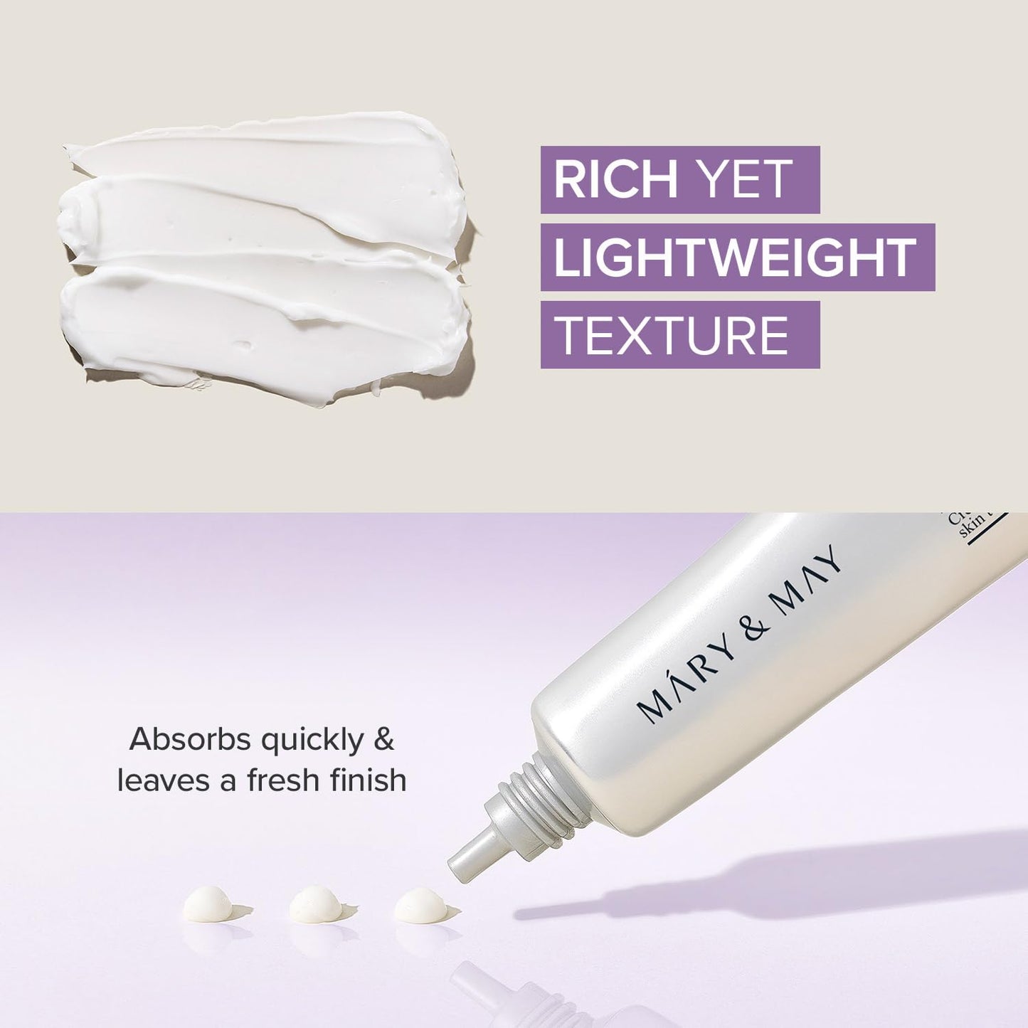 Mary&May Tranexamic Acid + Glutathione Eye Cream Set (1,000ppm each) – Brightening Under Eye Cream for Dark Circles & Uneven Tone, Vitamin C, Niacinamide – 1.06 oz + 0.8 oz