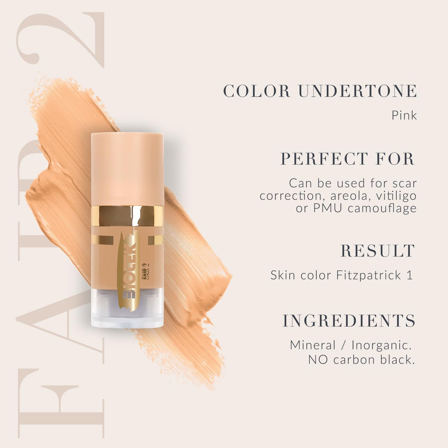Skin Pigment for Permanent Makeup - Made in Italy - Tan 2 0,24 fl.oz.