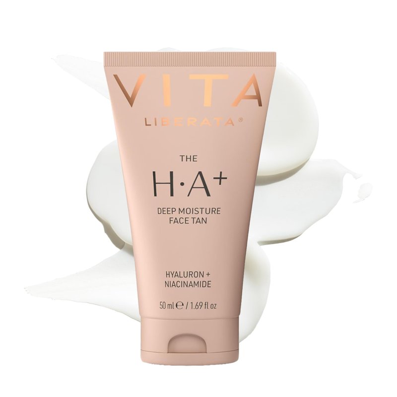VITA LIBERATA Face Tanning Moisturizer 1.69 fl oz with Hyaluronic Acid & Niacinamide - Nourishing, Ultra Hydrating Moisturizer, For a Sun-Kissed, Radiant Glow, Customizable Tan, Fades Evenly