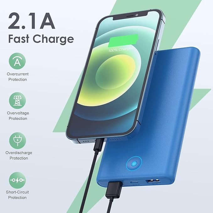 [2-Pack] Portable Charger Power Bank 20000mAh,Ultra Slim Fast Charging Battery Pack with Dual USB Outputs,Travel Essential Portable Phone Charger for iPhone 17/16/15/14/13/12/X,Galaxy S24, Android etc