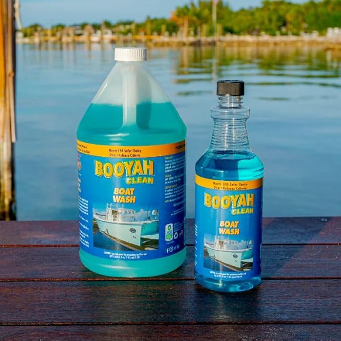 Booyah Clean Boat Wash – Only 4oz Per Gallon Super Concentrated Formula for Cleaning All Types of Watercraft – Meets EPA Safer Choice Direct Release Criteria