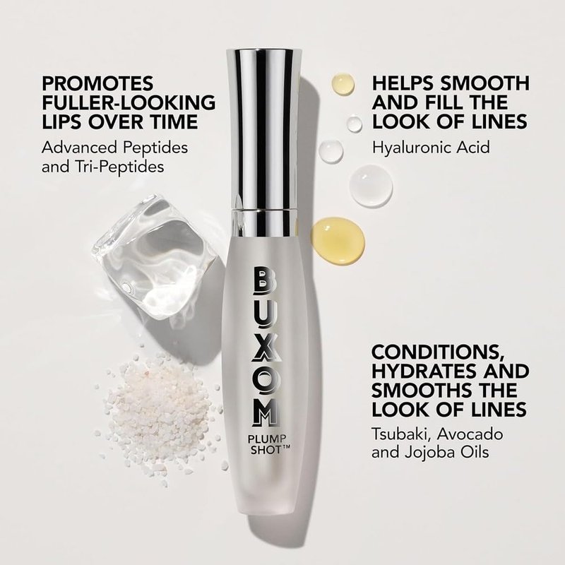 Buxom Plump Shot Peptides Lip Serum, Plum Power