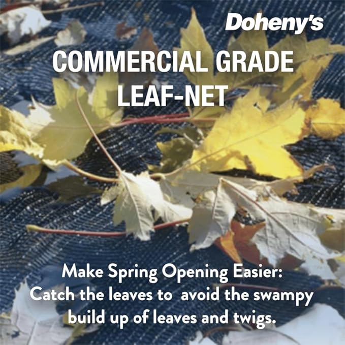Doheny’s Professional Grade Leaf Nets for Above Ground Pools – 28' Round – Makes Clean-Ups Fast – Lightweight, Versatile & Durable – Keeps Leaves Out
