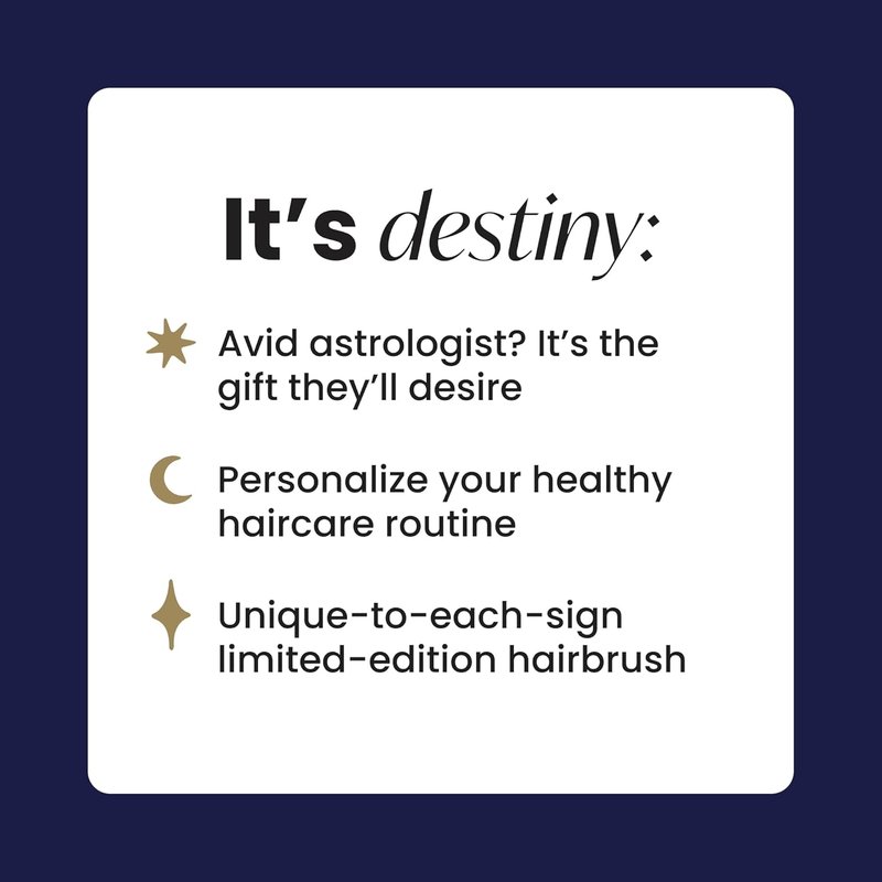 Zodiac Ultimate Detangler Hairbrush - Eliminates Knots & Reduces Breakage for All Hair Types | Aquarius