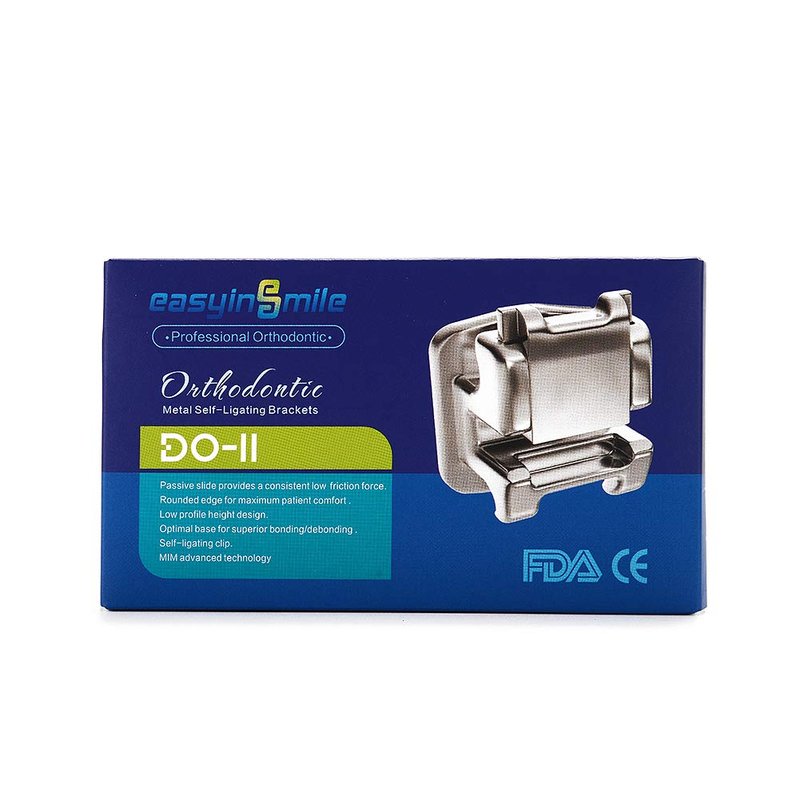 SNAWOP Orthodontic Self-Ligating Brackets 20PCS Dental Metal Braces with Open Tools Slot. Roth 022 3-4-5 with Hooks