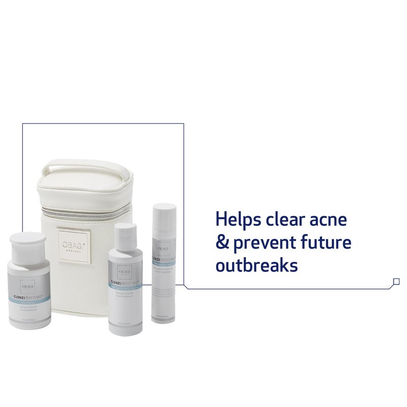 Obagi CLENZIderm M.D. Therapeutic System – 3 Step Acne Treatment System Includes 2% Salicylic Acid (BHA) Cleanser, 2% Salicylic Acid (BHA) Exfoliating Toner, 5% Benzoyl Peroxide (BPO) Acne Treatment
