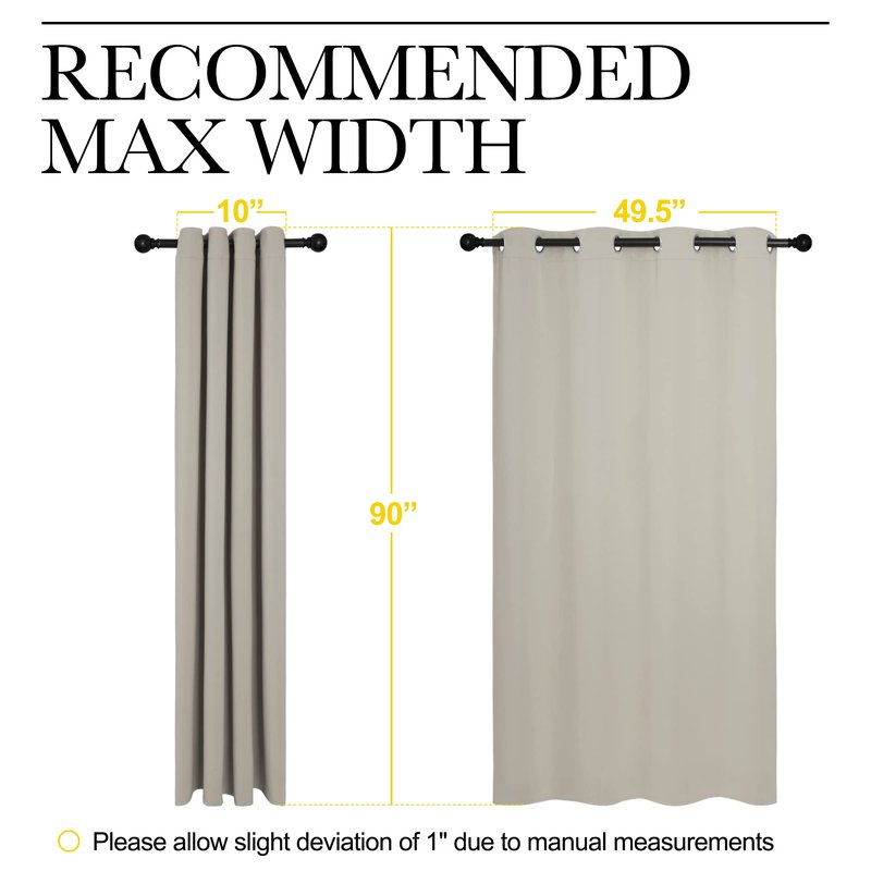 NICETOWN Natural Room Darkening Curtains 90" Long for Boho Farmhouse Home Decoration, Window Treatment Total Privacy Drape Panels for Bedroom Guest Room (55" Wide, Set of 2)