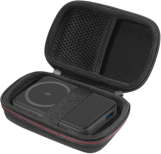 Maoershan Soft Travel Protective Case for Anker 633 Magnetic Battery (MagGo), 10,000mAh Foldable Magnetic Wireless Portable Charger, 20W USB-C Power Delivery (Only Case)