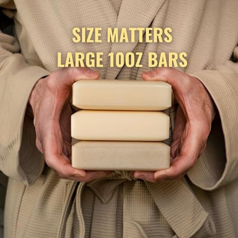 SFS Company Man Bar Set of 3 10 oz. Soap Bars (Coastal Driftwood, Cardamom+Juniper, Midnight Amber)