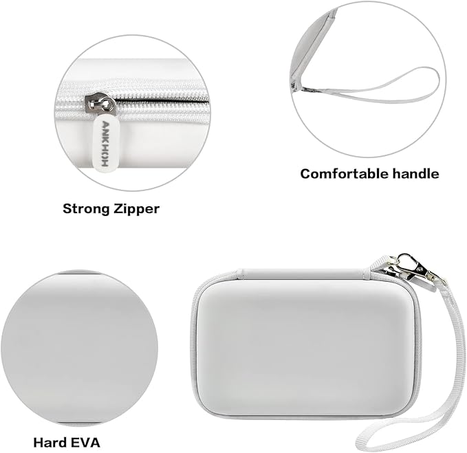 ANKHOH Travel Case for UCOMX for Nano/for Iseyyox/for LISEN/for RTOPS 3 in 1 Wireless Charger, Foldable Magnetic Charging Station Storage Holder Bag for Fast Charge Pad Cable Adapter, White-Box Only