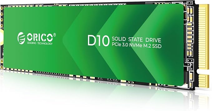 ORICO 128GB M.2 NVMe SSD, PCIe Gen3x4 2280 SSD - Up to 1700MB/s, Internal Solid State Drive with TLC NAND Flash, Compatible with Raspberry Pi 5 Desktop Laptop - D10