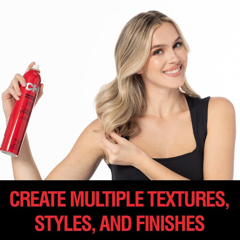 CHI Enviro 54 Hairspray, Natural Hold, Lightweight Spray to Finish & Secure A Variety of Hairstyles, Sulfate & Paraben-Free, 10 Oz