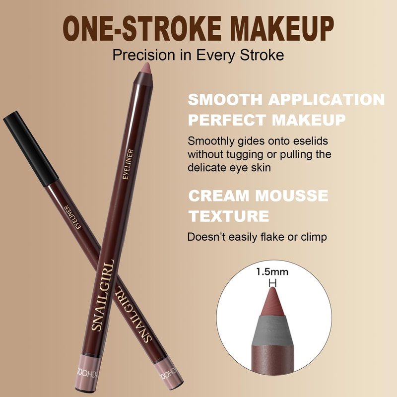 Okerker Graphite Gel Eyeliner Pencil, Waterproof Smudge-proof Long Lasting Graphite Eye Liner, High-Pigmented Smooth Creamy Formula for Mature Women, Eyes Makeup Pen with Sharpener
