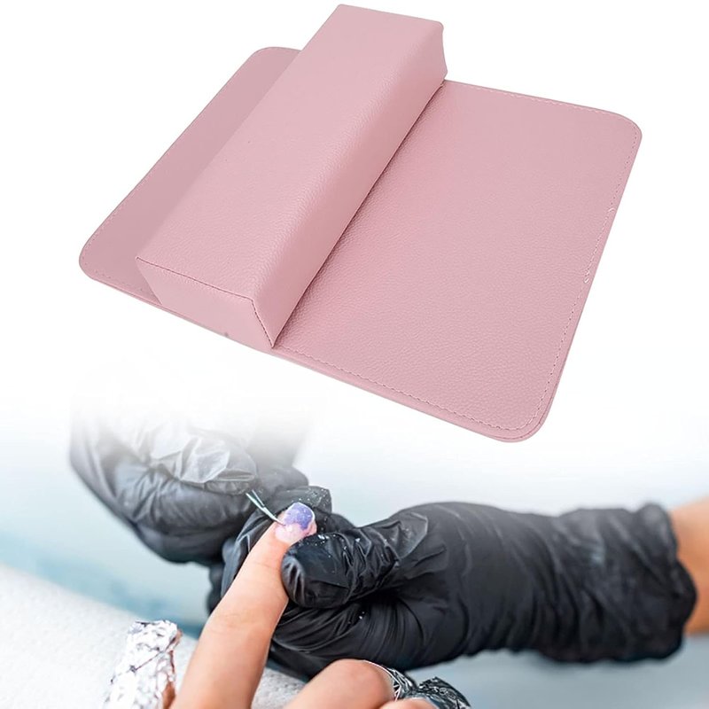 Nail Armrest Cushion for Salon - Soft Beauty Hand Holder Mat | Pink Manicure Tool Set
