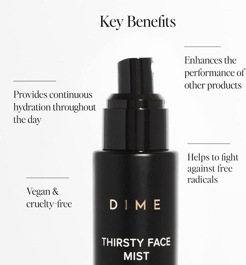 DIME Beauty Hydrating Face Mist - Makeup Setting Spray with Sea Moss & Electrolytes | 2 oz / 60 ml