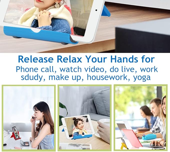 JUSDIQIR Cell Phone Stand for Desk Foldable Cell Phone Holder Desk Tablet Holder Mobile Phone Dock, Multi-Angle Universal Adjustable Tablet Dock Compatible with Most Cell Phones (Green)