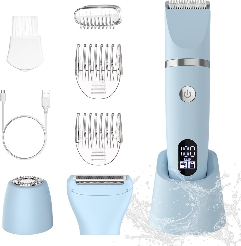 3-in-1 Electric Razor - IPX7 Waterproof Bikini Trimmer for Ladies | Painless Groomer for Face, Body & Legs