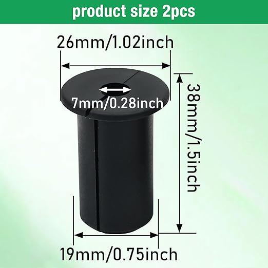 EASYEAH 2pc Starlink Cable Grommet 3/4" Silicone Waterproof Wall Hole Pass Through Split Cable Bushings for TV Wire Ethernet Cord, Starlink Cable Routing Kit Accessories,38mm/1.5"Ht, Black