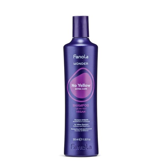 Fanola Wonder No Yellow Purple Shampoo - Color Depositing for Blondes & Grey Hair | 11.83 Fl Oz