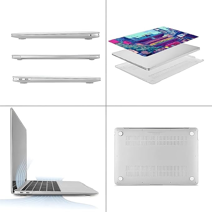 COTAIL Compatible with MacBook Air 13.3 13.6 Inch Case 2022 2021 2020 2019 Plastic Hard Shell Case Cover,13.3 Air (A1932/A2179/A2337), Traditional Japanese Architecture
