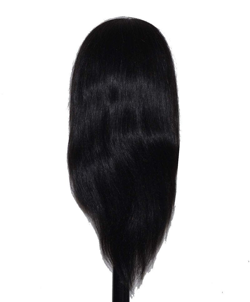 Bellrino 20-22" Cosmetology Mannequin Manikin Training Head with Human Hair with Table Clamp Holder - Helen (B-CASEY+C)