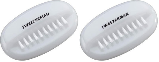 Tweezerman Dual Surface Nail Brush Set - Effective Cleaning Tool | Pack of 2