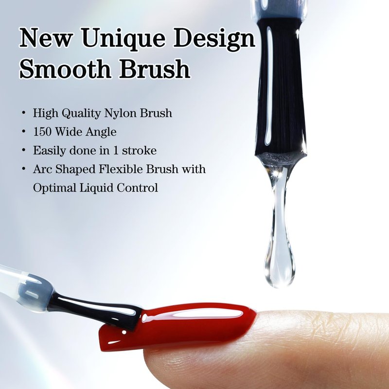 Double Rhythm No Wipe Gel Top Coat & Base Coat Set - 15ML Clear Glossy Polish Kit