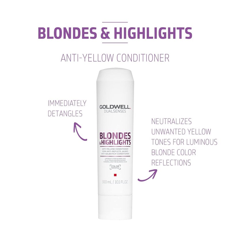 Goldwell Dualsenses Blonde & Highlights Anti-Yellow Conditioner - Nourishing Formula for Radiant Hair