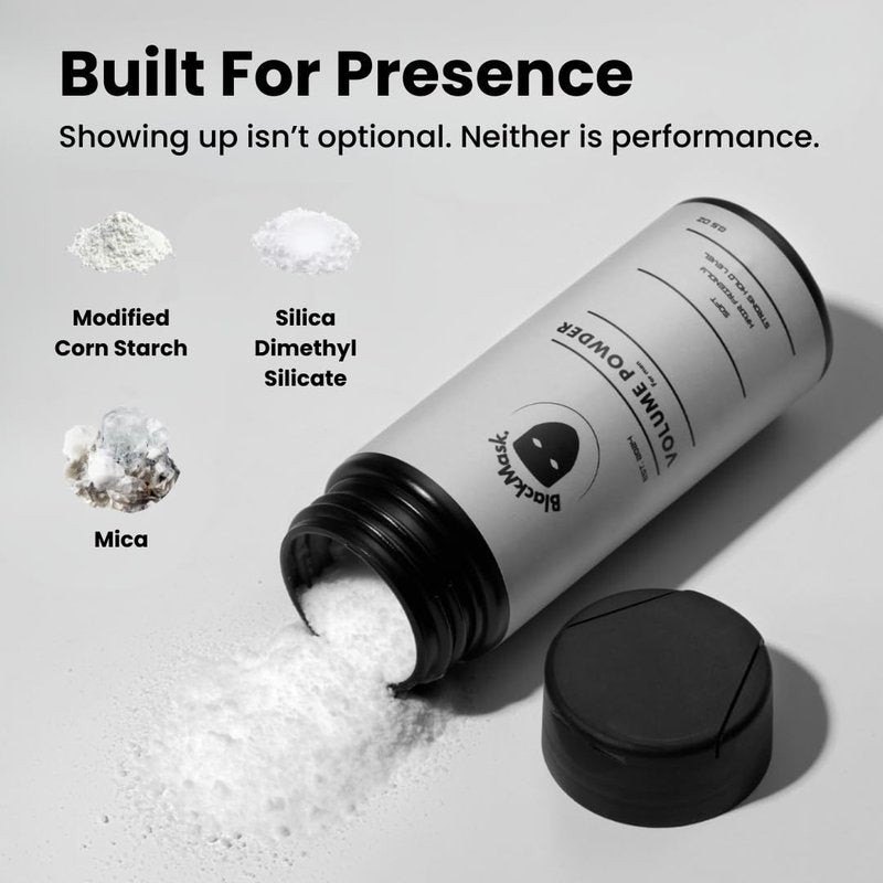 BlackMask Hair Texture Powder for Men, Easy-to-Apply Styling Powder for Dry Hair Looks